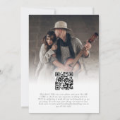 Rustieke bloemen foto overlay QR code Boho bruilof Save The Date (Achterkant)