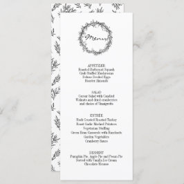 Rustieke Bloemen Geef Bedankt Thanksgiving Diner M Kaart