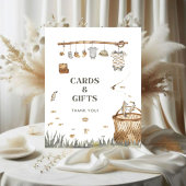 Rustieke Bloemen Gevist Baby shower Kaarten en ges Poster