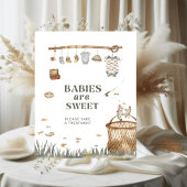 Rustieke bloemen Gevist baby's zijn zoet Baby show Poster