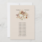 Rustieke Bloemen Hangende Bruiloft Zitkaart Kaart (Voorkant)