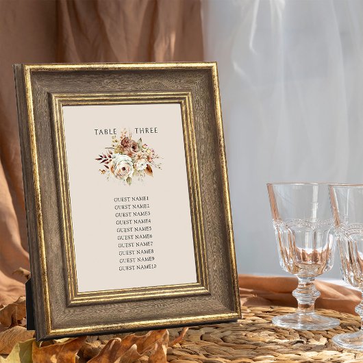 Rustieke Bloemen Hangende Bruiloft Zitkaart Kaart