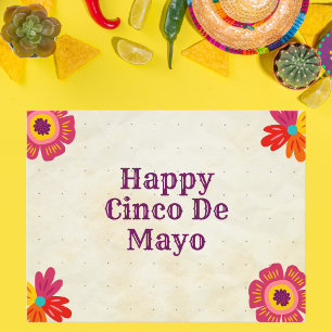 Rustieke Bloemen Happy Cinco de Mayo Briefkaart