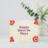 Rustieke Bloemen Happy Cinco de Mayo Briefkaart (Staand voorkant)
