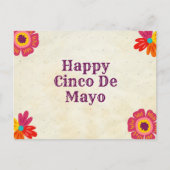 Rustieke Bloemen Happy Cinco de Mayo Briefkaart (Voorkant)