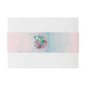 Rustieke bloemen hart Mexicaanse bruiloft Uitnodigingen Wikkel (Achterkant Voorbeeld)