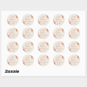 Rustieke Bloemen Herfst Herfst Baby shower Favorie Ronde Sticker (Vel)