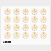 Rustieke Bloemen Herfst Pompoen Pie Ronde Sticker (Vel)