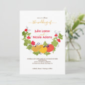 Rustieke Bloemen Herfst Pompoen Woodland Wedding Kaart (Staand voorkant)