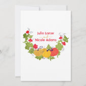 Rustieke Bloemen Herfst Pompoen Woodland Wedding Kaart (Achterkant)