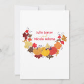 Rustieke Bloemen Herfst Pompoen Woodland Wedding Kaart (Achterkant)