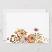 Rustieke Bloemen Herfst repetitie diner uitnodigin Kaart (Achterkant)