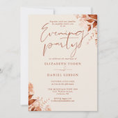 Rustieke Bloemen Herfst Trouwavond Party Kaart (Voorkant)