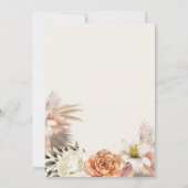 Rustieke Bloemen Herfst Trouwreceptie Uitnodigen Kaart (Achterkant)