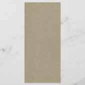 Rustieke Bloemen Herfst Winter Bruiloft Menu (Achterkant)