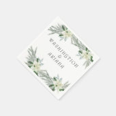 Rustieke Bloemen Herfst Winter Bruiloft Servet (Hoek)