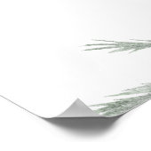 Rustieke Bloemen Herfst Winter Trouwteken Poster (Hoek)