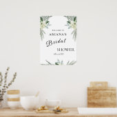 Rustieke Bloemen Herfst Winter Trouwteken Poster (Keuken)