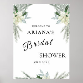 Rustieke Bloemen Herfst Winter Trouwteken Poster