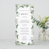 Rustieke Bloemen Herfst Winter Wedding Menu Kaart (Staand voorkant)