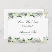 Rustieke Bloemen Herfst Winter Wedding Save The Da Briefkaart (Voorkant / Achterkant)