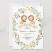 Rustieke bloemen Hij of Zij Leeuw Geslacht Onthull Kaart (Voorkant)