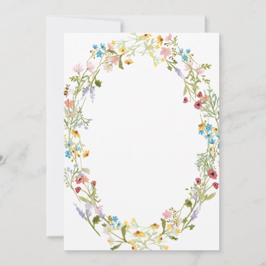 Rustieke bloemen Hij of Zij Leeuw Geslacht Onthull Kaart (Achterkant)