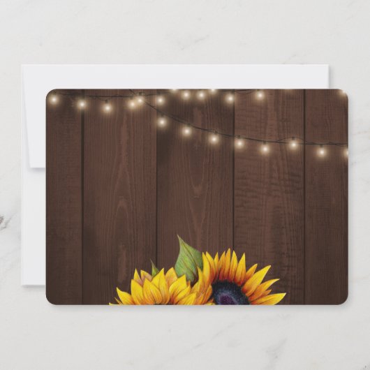 Rustieke bloemen hout aangepaste foto bruiloft kaart (Achterkant)