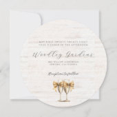 Rustieke Bloemen Huwelijk Ronde Huwelijk Kaart (Achterkant)