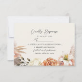 Rustieke Bloemen Huwelijk RSVP Kaart (Voorkant)