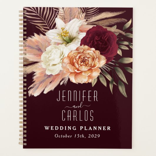 Rustieke Bloemen Huwelijksplanner Planner (Voorkant)
