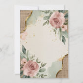 Rustieke Bloemen Huwelijksuitnodiging Suite Dusty Kaart (Achterkant)