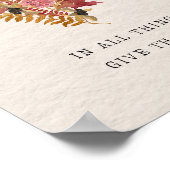 Rustieke bloemen in alle dingen geven Bedankt Poster (Hoek)