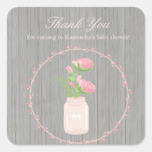 Rustieke bloemen in een vaas Baby showers Sticker