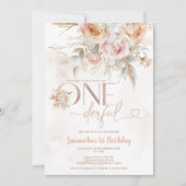 Rustieke bloemen is ze niet mooi 1e verjaardag kaart (Voorkant)