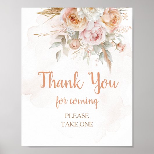 Rustieke bloemen is ze niet prachtig dank je poster (Voorkant)