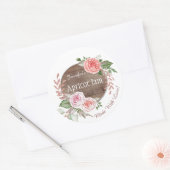 Rustieke Bloemen Jelly Jam Custom Jar Bakken Bakke Ronde Sticker (Envelop)