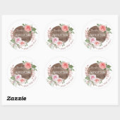 Rustieke Bloemen Jelly Jam Custom Jar Bakken Bakke Ronde Sticker (Vel)