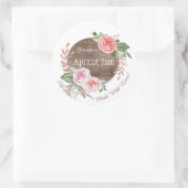 Rustieke Bloemen Jelly Jam Custom Jar Bakken Bakke Ronde Sticker (Tas)