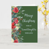 Rustieke bloemen kleindochter Vrolijk Kerstfeest Kaart (Gele Bloem)