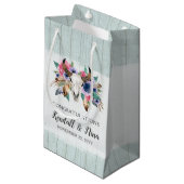 Rustieke Bloemen Koe Schedel Boho Waterverf Bruilo Klein Cadeauzakje (Voorkant Gekanteld)