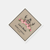 Rustieke bloemen Kraft Hunt is Over Bruiloft Servet (Hoek)