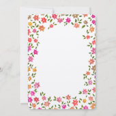 Rustieke Bloemen Krans Trouwdouche Kaart (Achterkant)