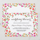 Rustieke Bloemen Krans Trouwdouche Kaart (Voorkant / Achterkant)