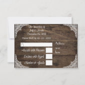 Rustieke Bloemen Land Schuur Bruiloft RSVP (Achterkant)