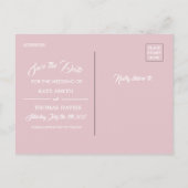 Rustieke Bloemen Lichte String Hout Save the Date  Aankondigingskaart (Achterkant)