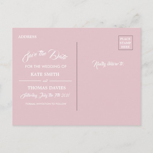 Rustieke Bloemen Lichte String Hout Save the Date  Aankondigingskaart (Achterkant)