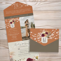 Rustieke Bloemen Mason Jar Bruiloft