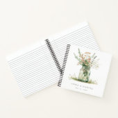 Rustieke Bloemen Mason Jar bruiloft gastenboek Notitieboek (Binnen)