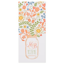 Rustieke Bloemen Mason Jar Elegante Trouwprogramma